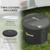 Portable Cold Plunge Tub with Thermo Lid (Black)