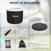 Portable Cold Plunge Tub with Thermo Lid (Black)