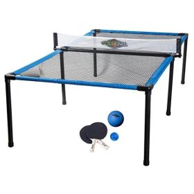 Portable Spyder Pong Set - 8x4ft Game Table w/ Paddles & Balls
