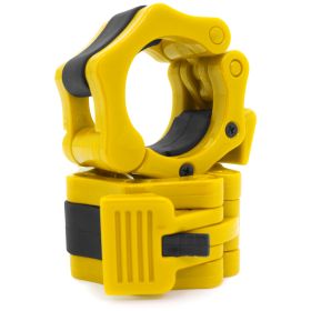 Olympic Barbell Clamp Collars, Yellow