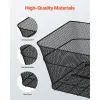 Bicycle Rear Basket with Waterproof Cover & Cargo Net – Heavy‑Duty Metal Wire Mesh Back Rack Basket