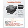 Bicycle Rear Basket with Waterproof Cover & Cargo Net – Heavy‑Duty Metal Wire Mesh Back Rack Basket