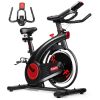 Stationary Exercise Bike 20LB Flywheel | Red & Black Indoor