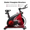 Stationary Exercise Bike 20LB Flywheel | Red & Black Indoor