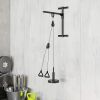 Red Weight Cable Pulley System – Home Gym LAT Pulldown & Bicep Curls