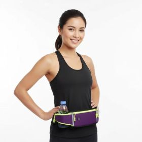 Seamless Outdoors Running Belt with Water Slot - Purple