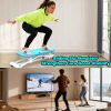 Indoor Sliding Ski Simulator Blue with Resistance Bands | Home Gym