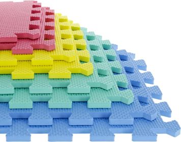 Stalwart 8-Pc Interlocking Foam Play & Exercise Mat (Multicolor)