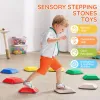 Balance Stepping Stones for Kids – 10 Piece Non Slip Sensory Coordination Set (Up to 220 lbs)