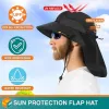 Wide Brim Sun Hat with Neck Flap – UPF50+ Sun Protection Hat for Hiking, Safari, Fishing & Beach