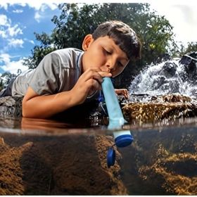 Portable Personal Water Filter – Hiking, Camping, Travel & Emergency Survival Water Purification