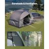 Waterproof SUV Tent for Camping – 8FT x 8FT, PU2000mm, Mesh Windows, Rainfly Included