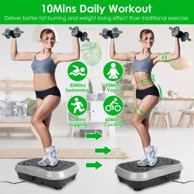 Vibration Exercise Machine with Resistance Bands & Remote – Fat Burner