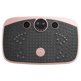 Vibration Plate Exercise Machine – Whole Body Shaker with Magnetic Acupoints, Lymphatic Drainage & Weight Loss, Pink + Resistance Bands