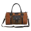 Hardy Brown Duffel Bag – Upcycled Genuine Leather, Sustainable Travel in Timeless Style