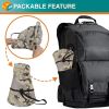 UPF 50+ Wide Brim Sun Hat with Neck Flap (Gray Camo) | Fishing & Hiking