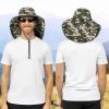 UPF 50+ Wide Brim Sun Hat with Neck Flap (Green Camo)