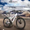 24" Mountain Bike for Teenagers, Girls & Women – Shimano 21 Speeds, Dual Disc Brakes, 100mm Suspension – White/Pink