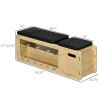 Wooden Adjustable Weight Bench with Dumbbell Rack & Resistance Bands