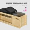Wooden Adjustable Weight Bench with Dumbbell Rack & Resistance Bands