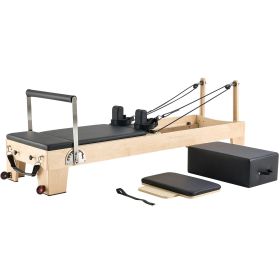 Wooden Pilates Reformer Machine with Sitting Box | 400 LBS