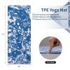 Yoga Mat – Professional TPE Exercise Mat with Non Slip Print Design, 72" x 24" Multi Purpose Workout Mat