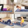 Yoga Mat – Professional TPE Exercise Mat with Non Slip Print Design, 72" x 24" Multi Purpose Workout Mat