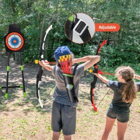 Youth Archery Bow Set – LED Light Up Bow with 20 Suction Cup Arrows for Kids