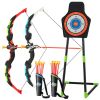 Youth Archery Bow Set – LED Light Up Bow with 20 Suction Cup Arrows for Kids