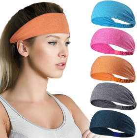 Beister Sports Headbands (5 Pack) – Non Slip Sweatbands for Men & Women (Option: 5Pcs)