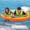 1 or 2 Person Inflatable Towable Tube for Boating (63"x59" - 340 lbs)