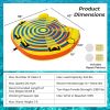 1 or 2 Person Inflatable Towable Tube for Boating (63"x59" - 340 lbs)