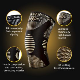 1 Pair Copper Knee Pads – Ultimate Shock-Absorbing Knee Support (Option: M)