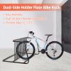10 Bike Heavy Duty Outdoor Rack – Double Sided Steel Storage Stand