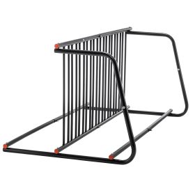 10 Bike Heavy Duty Outdoor Rack – Double Sided Steel Storage Stand (Option: Black)