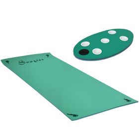 12x5 ft Lily Pad Floating Mat with Table-Green (Option: Green-1540x420x420 mm)