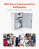 3-Shelf Wall Mounted First Aid Cabinet – 1,000 Piece Metal Emergency Box