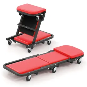 2-in-1 Convertible Creeper Board | Padded Seat & 6 Casters (Option: Defaulttitle)