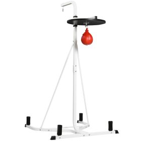 2-in-1 Heavy Bag Stand with Speed Bag & Weight Base (Option: White-1300x680x100 mm)