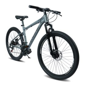 KIAPALNO 26" All-Terrain Mountain Bike | 21-Speed & Disc Brakes (Option: A26317GREYBLACK)