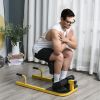 3-in-1 Sissy Squat Machine Push Up Sit Up Bench Yellow