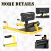 3-in-1 Sissy Squat Machine Push Up Sit Up Bench Yellow