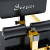 3-in-1 Sissy Squat Machine Push Up Sit Up Bench Yellow