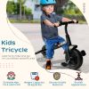 3 Wheel Toddler Tricycle with Bell – Indoor/Outdoor Ride On (Black)