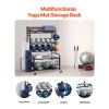30.5" Yoga Mat Storage Rack & Home Gym Organizer with Wheels