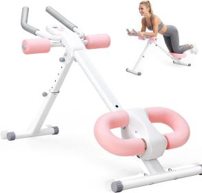 Adjustable Ab Machine & Core Fitness Trainer (Color: Pink)