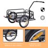 88 lbs Capacity Foldable Bike Cargo Trailer | Black Tow Cart