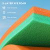9x6 ft Lily Pad Water Mat Swim Pad-Orange