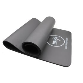 NBR Premium Eco Exercise Mat – Extra Thick Comfort, Non Slip Support & Eco Friendly Design (Material: Nitrile Butadiene rubber, Color: Gray)