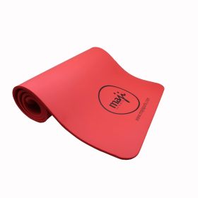 NBR Premium Eco Exercise Mat – Extra Thick Comfort, Non Slip Support & Eco Friendly Design (Material: Nitrile Butadiene rubber, Color: Red)